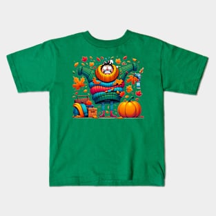 Autumn Antics: A Whirlwind of Fall Fun Kids T-Shirt